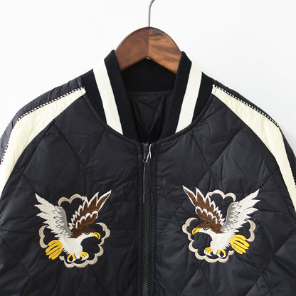 TAION[タイオン] REVERSIBLE -SKAJAN- DOWN JACKET [JK04JS-N1] ジャパンスペシャル リバーシブル スカジャン ダウンジャケット・刺繍・サテン・ナイロンジャケット・ミリタリー・クルーネック・ユニセックス・MEN'S / LADY'S [2025AW]