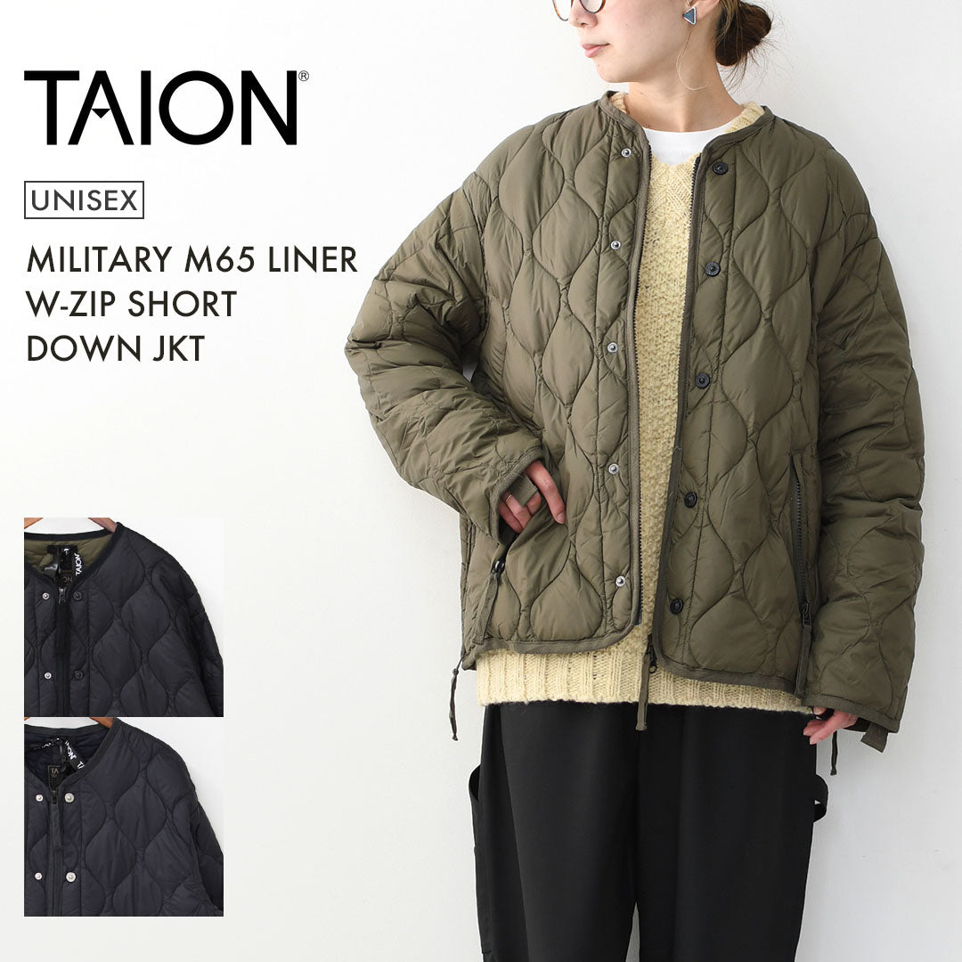TAION[タイオン] MILITARY M65 LINER W-ZIP SHORT DOWN JKT [M65LSZBML-1S] ミリタリー M65 ライナーWジップ ショートダウンジャケット・MEN'S / LADY'S [2025AW]