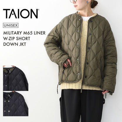 TAION[タイオン] MILITARY M65 LINER W-ZIP SHORT DOWN JKT [M65LSZBML-1S] ミリタリー M65 ライナーWジップ ショートダウンジャケット・MEN'S / LADY'S [2025AW]