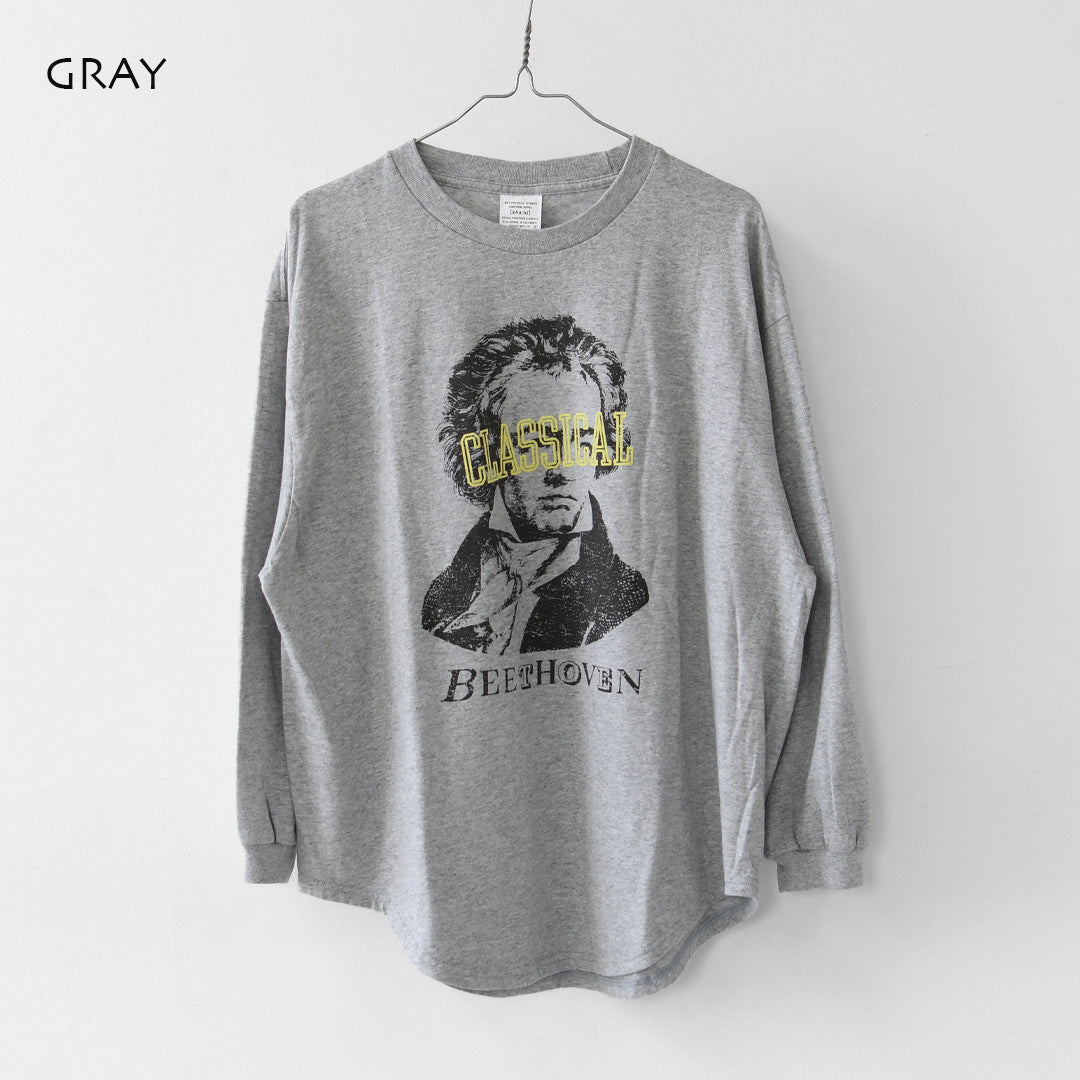 KHA:KI [カーキ] L/S TEE -CLASSICAL- [mil26fcs3520] ロングスリーブ Tシャツ クラシカル・プリントTEE・ベートーヴェン・長袖Tシャツ・LADY'S [2026AW]