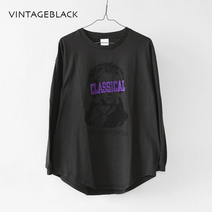 KHA:KI [カーキ] L/S TEE -CLASSICAL- [mil26fcs3520] ロングスリーブ Tシャツ クラシカル・プリントTEE・ベートーヴェン・長袖Tシャツ・LADY'S [2026AW]