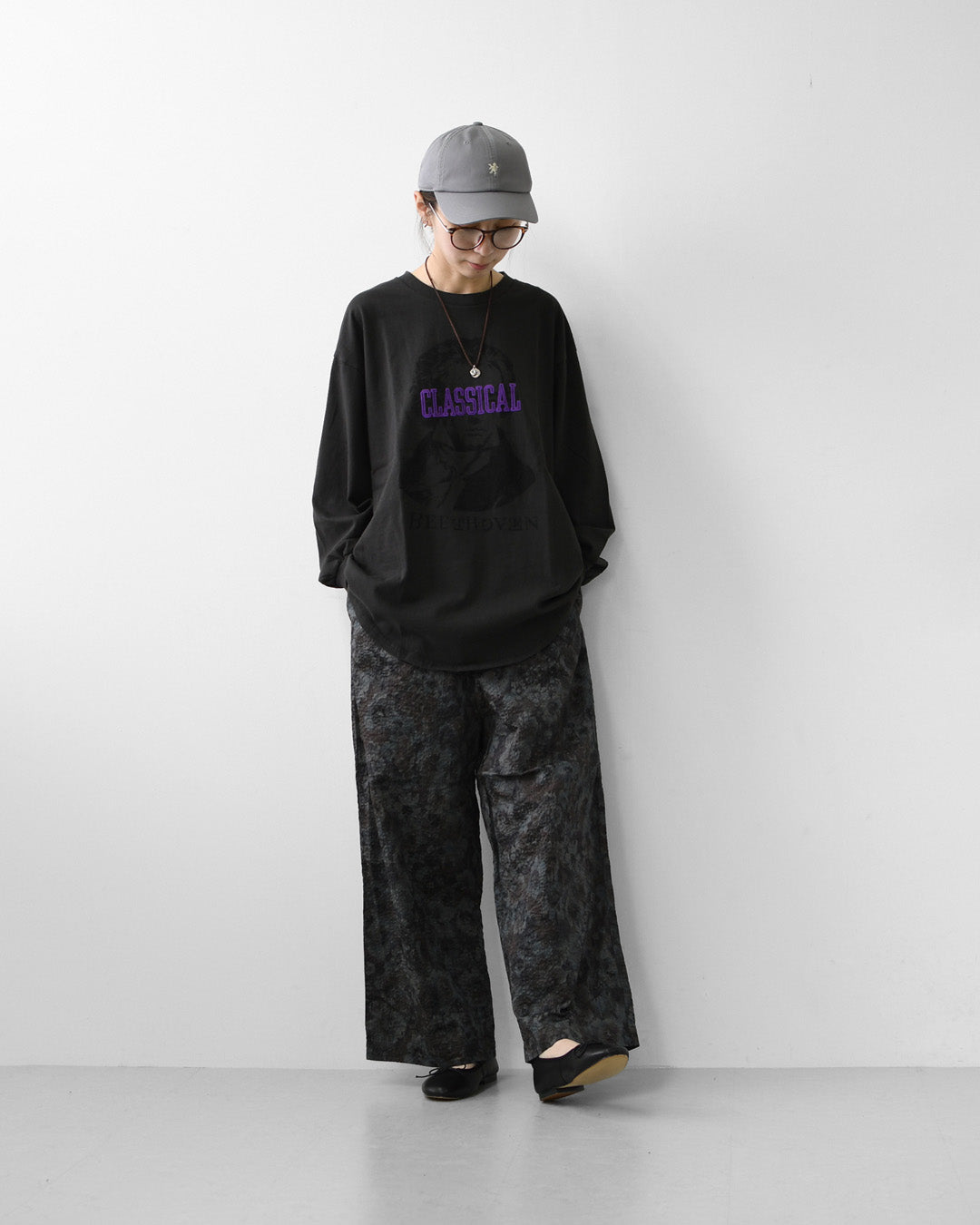 KHA:KI [カーキ] L/S TEE -CLASSICAL- [mil26fcs3520] ロングスリーブ Tシャツ クラシカル・プリントTEE・ベートーヴェン・長袖Tシャツ・LADY'S [2026AW]