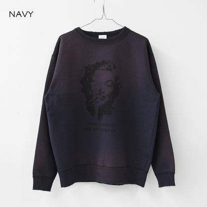 KHA:KI [カーキ] DAMAGE SWEAT SHIRT -My MUSE- [mil26fcs3522] ダメージスウェットシャツ -マイミューズ-・スウェット・スウェットシャツ・プリント・LADY'S [2026AW]