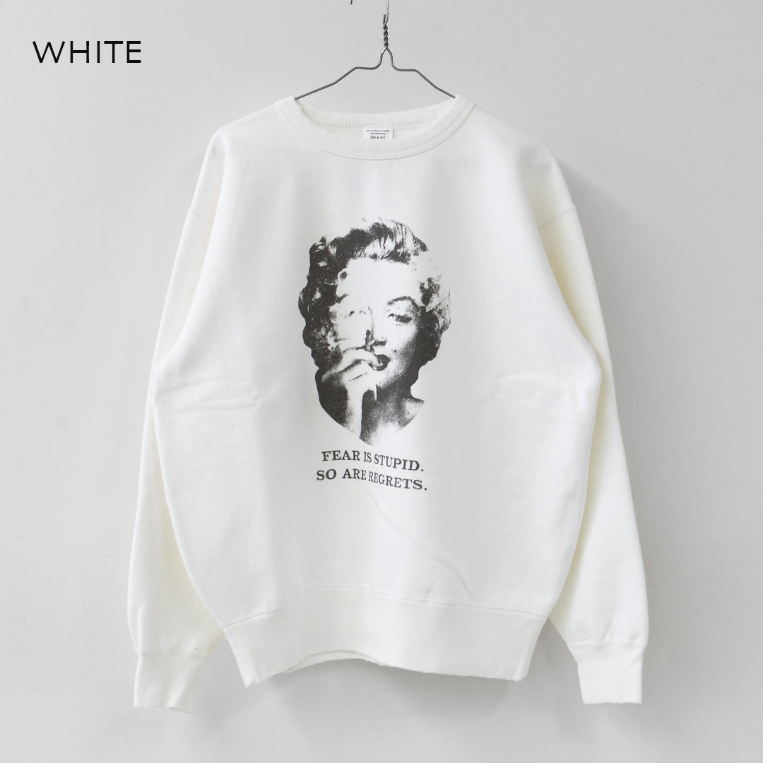 KHA:KI [カーキ] DAMAGE SWEAT SHIRT -My MUSE- [mil26fcs3522] ダメージスウェットシャツ -マイミューズ-・スウェット・スウェットシャツ・プリント・LADY'S [2026AW]
