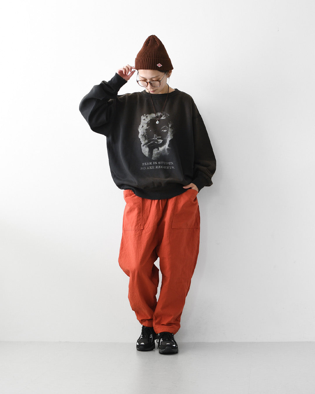 KHA:KI [カーキ] DAMAGE SWEAT SHIRT -My MUSE- [mil26fcs3522] ダメージスウェットシャツ -マイミューズ-・スウェット・スウェットシャツ・プリント・LADY'S [2026AW]
