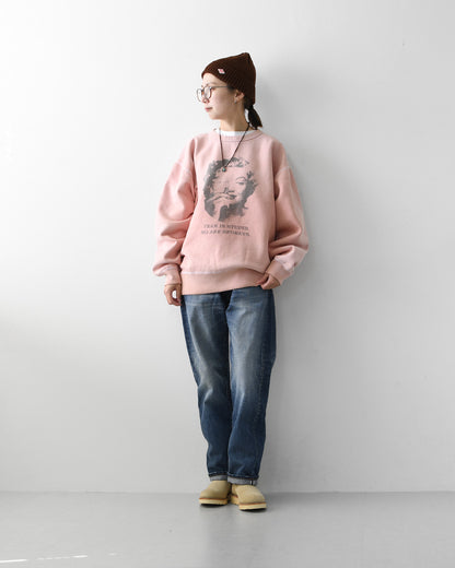 KHA:KI [カーキ] DAMAGE SWEAT SHIRT -My MUSE- [mil26fcs3522] ダメージスウェットシャツ -マイミューズ-・スウェット・スウェットシャツ・プリント・LADY'S [2026AW]