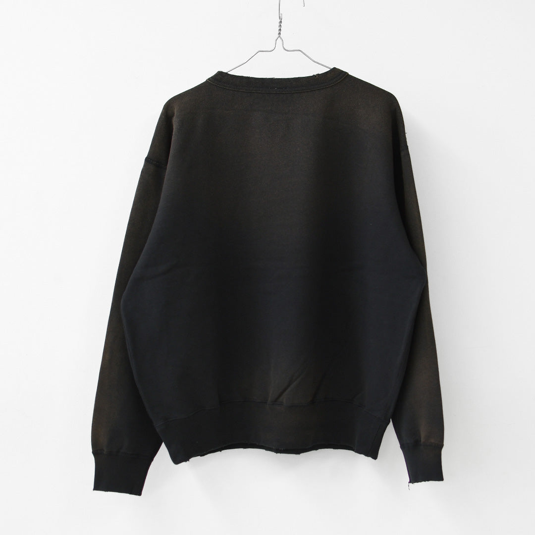 KHA:KI [カーキ] DAMAGE SWEAT SHIRT -My MUSE- [mil26fcs3522] ダメージスウェットシャツ -マイミューズ-・スウェット・スウェットシャツ・プリント・LADY'S [2026AW]