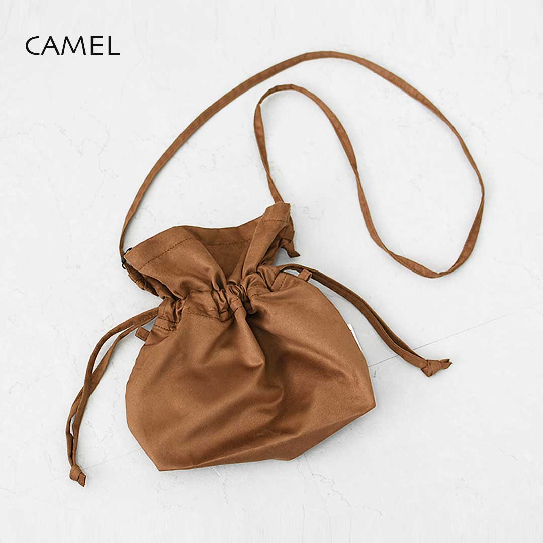KHA:KI [カーキ] SUEDE CONVERTIBLE BAG [MIL26SBG3048] スエードコンバーチブルバッグ・２WAY・スエード調・巾着・ポーチ・コンパクト・ショルダー・LADY'S [2026AW]