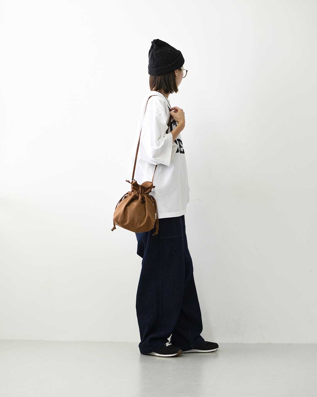 KHA:KI [カーキ] SUEDE CONVERTIBLE BAG [MIL26SBG3048] スエードコンバーチブルバッグ・２WAY・スエード調・巾着・ポーチ・コンパクト・ショルダー・LADY'S [2026AW]