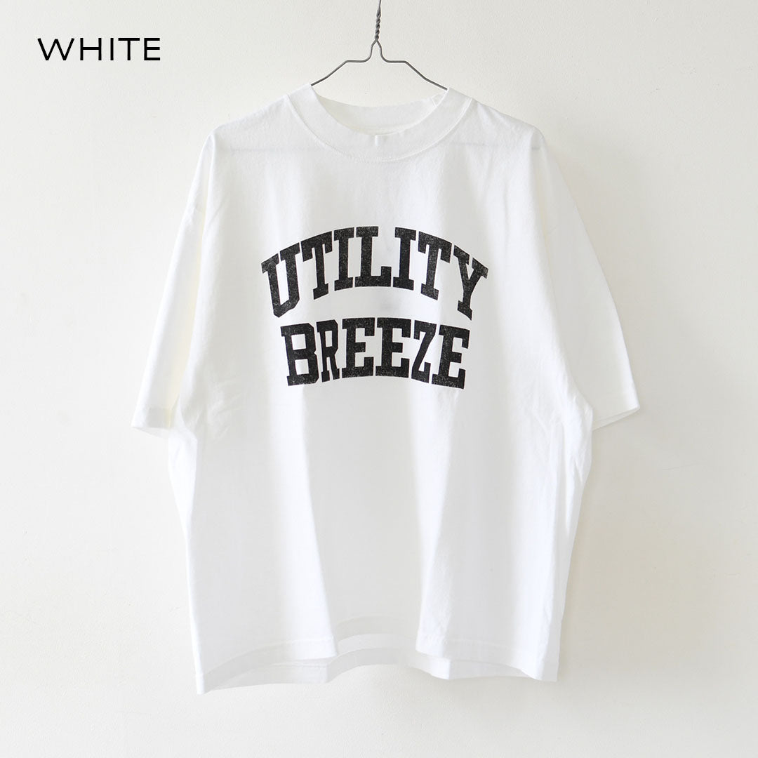KHA:KI [カーキ] WIDE TEE -UTILITY BREEZE- [MIL26SCS3498] ワイドTシャツ -ユーティリティブリーズ-・ロゴティー・七分袖・カレッジプリント・ワイドボックスシルエット・ゆったり・ピグメント加工・LADY'S [2026SS]