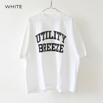 KHA:KI [カーキ] WIDE TEE -UTILITY BREEZE- [MIL26SCS3498] ワイドTシャツ -ユーティリティブリーズ-・ロゴティー・七分袖・カレッジプリント・ワイドボックスシルエット・ゆったり・ピグメント加工・LADY'S [2026SS]