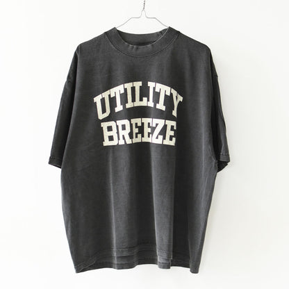 KHA:KI [カーキ] WIDE TEE -UTILITY BREEZE- [MIL26SCS3498] ワイドTシャツ -ユーティリティブリーズ-・ロゴティー・七分袖・カレッジプリント・ワイドボックスシルエット・ゆったり・ピグメント加工・LADY'S [2026SS]