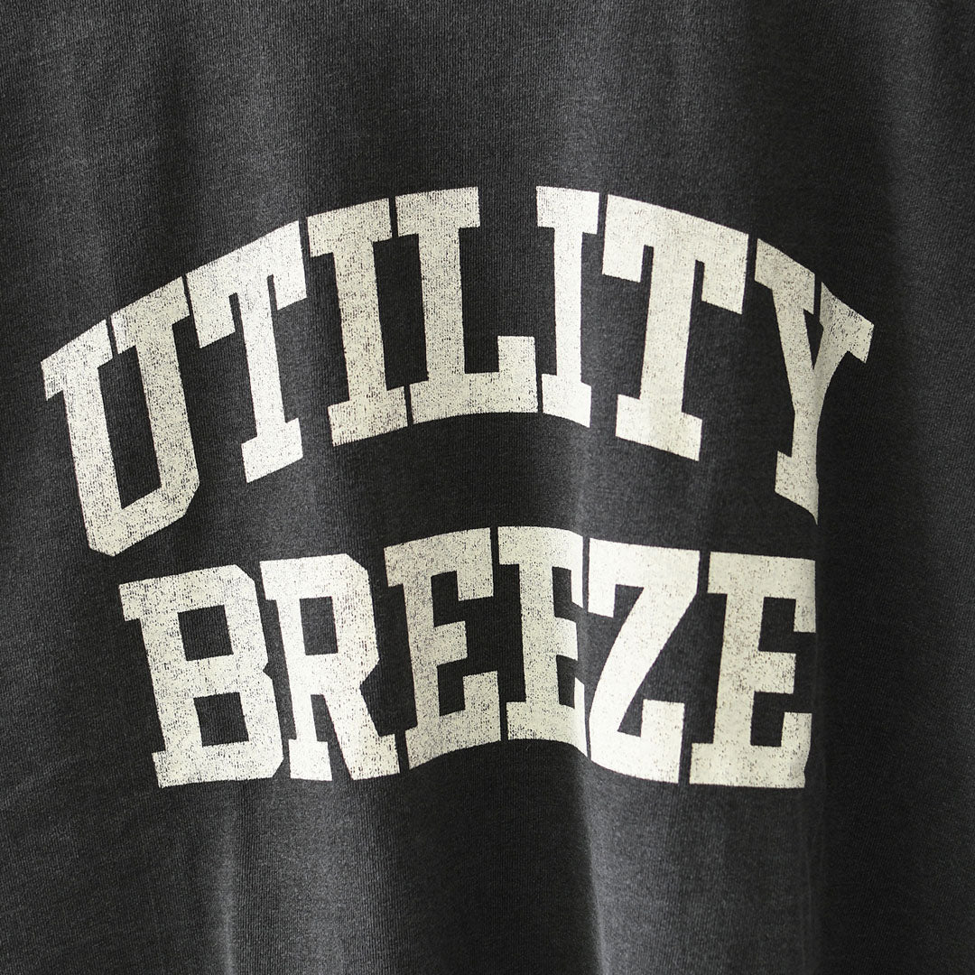 KHA:KI [カーキ] WIDE TEE -UTILITY BREEZE- [MIL26SCS3498] ワイドTシャツ -ユーティリティブリーズ-・ロゴティー・七分袖・カレッジプリント・ワイドボックスシルエット・ゆったり・ピグメント加工・LADY'S [2026SS]