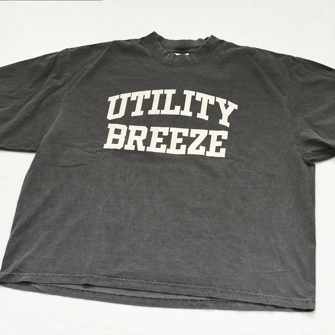 KHA:KI [カーキ] WIDE TEE -UTILITY BREEZE- [MIL26SCS3498] ワイドTシャツ -ユーティリティブリーズ-・ロゴティー・七分袖・カレッジプリント・ワイドボックスシルエット・ゆったり・ピグメント加工・LADY'S [2026SS]