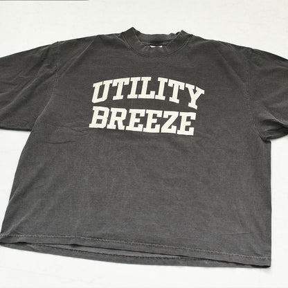 KHA:KI [カーキ] WIDE TEE -UTILITY BREEZE- [MIL26SCS3498] ワイドTシャツ -ユーティリティブリーズ-・ロゴティー・七分袖・カレッジプリント・ワイドボックスシルエット・ゆったり・ピグメント加工・LADY'S [2026SS]