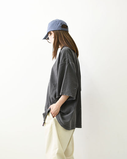 KHA:KI [カーキ] DAMEGE & PAINT TEE  [MIL26SCS3504] ダメージ＆ペイントTEE・ゆったりシルエット・ヴィンテージ・ペイントデザイン・オーバーサイズ・ドロップショルダー・LADY'S [2026SS]