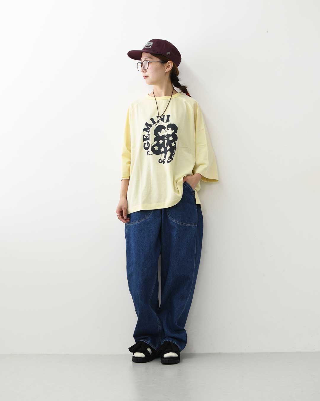KHA:KI [カーキ] GOODWEAR Zodiac TEE  [MIL26SCS3555] グッドウエアゾディアック・ワイドTシャツ・ゆったりシルエット・七分袖・ワイドボックスシルエット・12星座・LADY'S [2026AW]