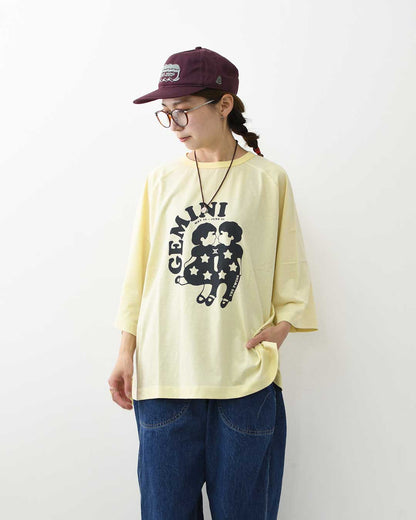 KHA:KI [カーキ] GOODWEAR Zodiac TEE  [MIL26SCS3555] グッドウエアゾディアック・ワイドTシャツ・ゆったりシルエット・七分袖・ワイドボックスシルエット・12星座・LADY'S [2026AW]
