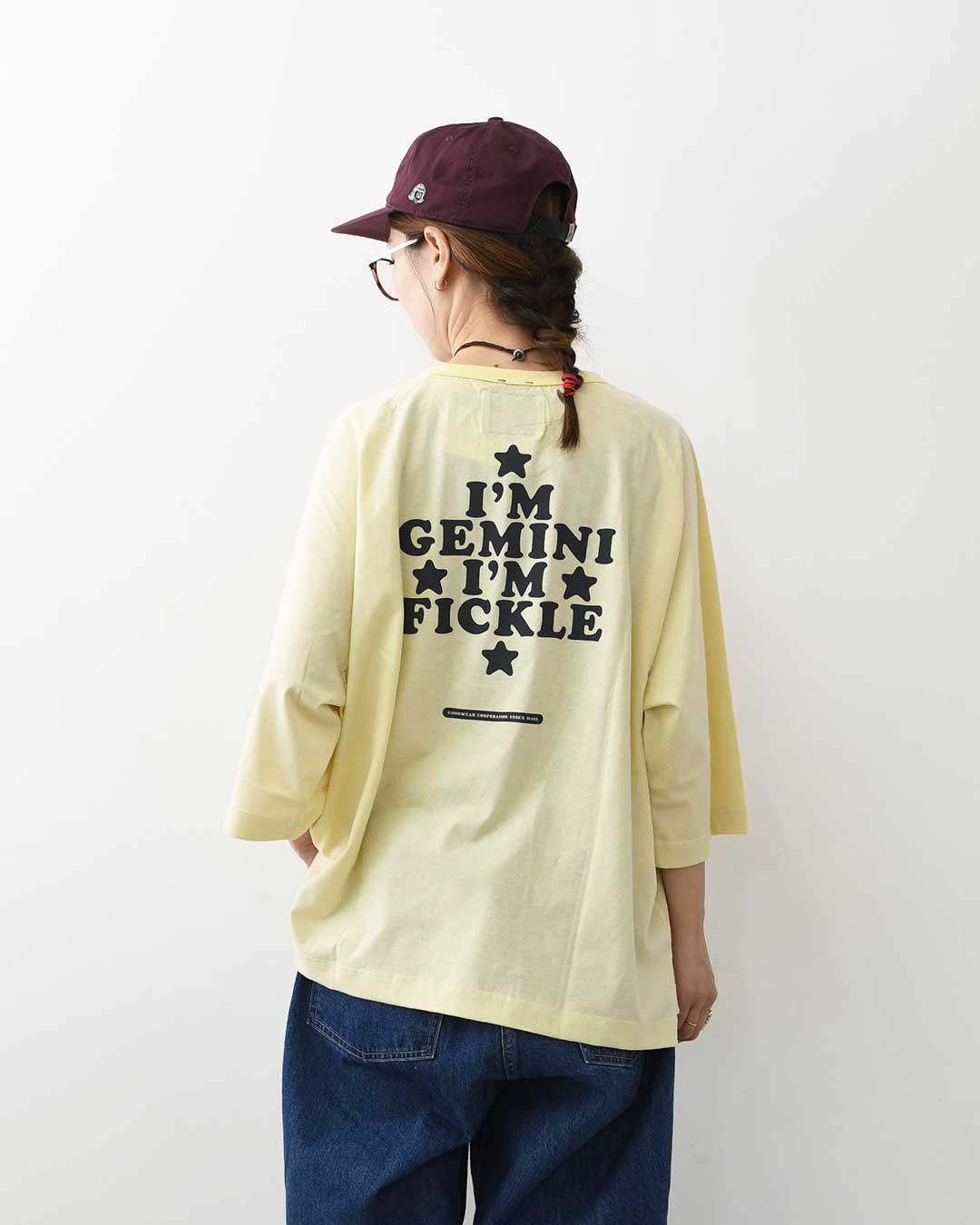 KHA:KI [カーキ] GOODWEAR Zodiac TEE  [MIL26SCS3555] グッドウエアゾディアック・ワイドTシャツ・ゆったりシルエット・七分袖・ワイドボックスシルエット・12星座・LADY'S [2026AW]