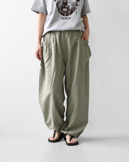 KHA:KI [カーキ] MICRO CHECK EASY PANTS [MIL-26SPT3258] マイクロチェックイージーパンツ・ワイドパンツ・ナイロンパンツ・ゆったりシルエット・LADY'S [2026SS]