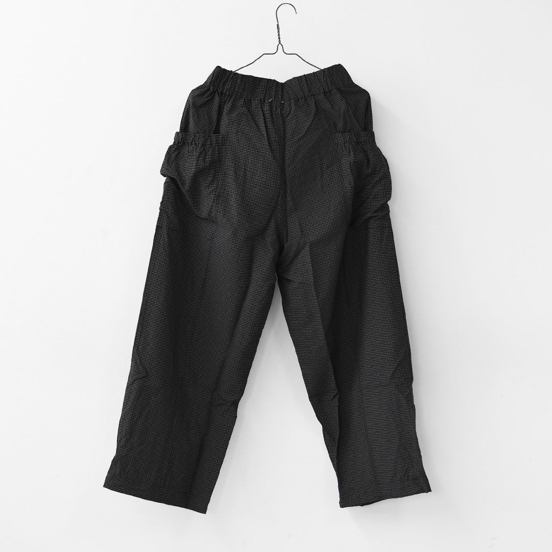 KHA:KI [カーキ] MICRO CHECK EASY PANTS [MIL-26SPT3258] マイクロチェックイージーパンツ・ワイドパンツ・ナイロンパンツ・ゆったりシルエット・LADY'S [2026SS]