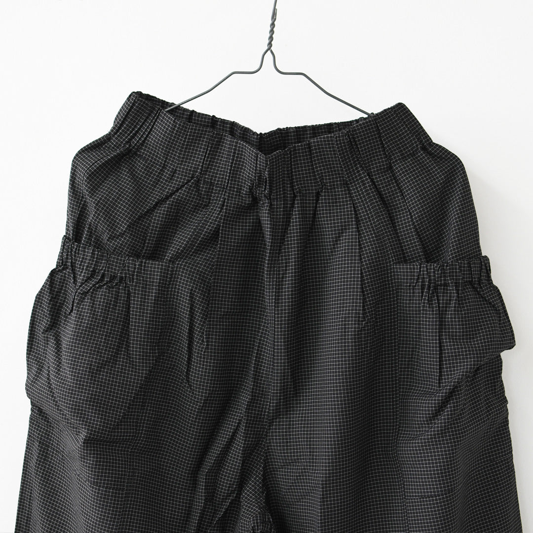 KHA:KI [カーキ] MICRO CHECK EASY PANTS [MIL-26SPT3258] マイクロチェックイージーパンツ・ワイドパンツ・ナイロンパンツ・ゆったりシルエット・LADY'S [2026SS]