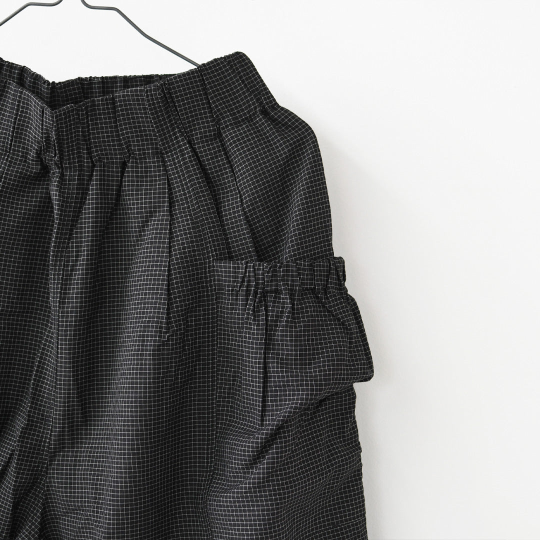 KHA:KI [カーキ] MICRO CHECK EASY PANTS [MIL-26SPT3258] マイクロチェックイージーパンツ・ワイドパンツ・ナイロンパンツ・ゆったりシルエット・LADY'S [2026SS]