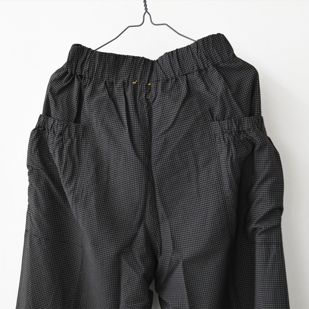 KHA:KI [カーキ] MICRO CHECK EASY PANTS [MIL-26SPT3258] マイクロチェックイージーパンツ・ワイドパンツ・ナイロンパンツ・ゆったりシルエット・LADY'S [2026SS]