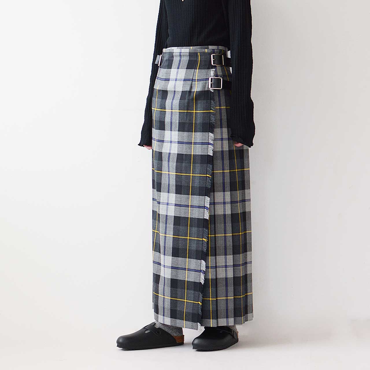 O'NEIL OF DUBLIN [オニールオブダブリン] WORSTED WOOL-TARTAN LONG KILT SKIRT [12491] ウーステッドウール タータンロングキルトスカート [2024AW]