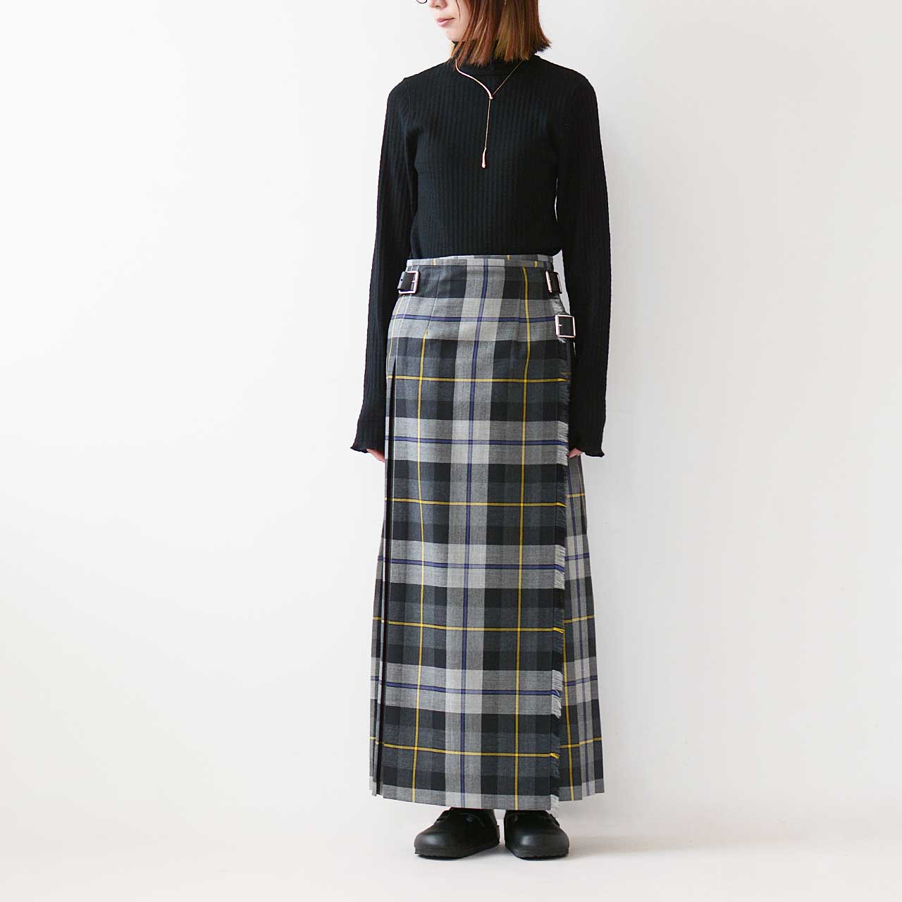 O'NEIL OF DUBLIN [オニールオブダブリン] WORSTED WOOL-TARTAN LONG KILT SKIRT [12491] ウーステッドウール タータンロングキルトスカート [2024AW]