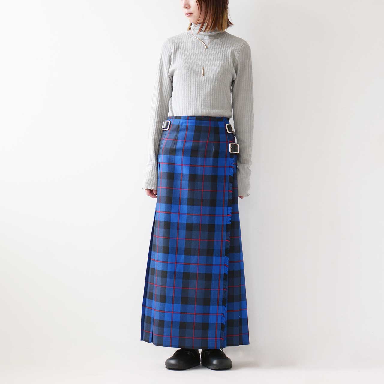 O'NEIL OF DUBLIN [オニールオブダブリン] WORSTED WOOL-TARTAN LONG KILT SKIRT [12491] ウーステッドウール タータンロングキルトスカート [2024AW]