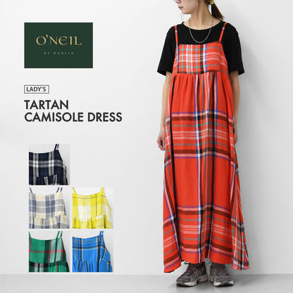O'NEIL OF DUBLIN [オニールオブダブリン] TARTAN CAMISOLE DRESS [732] タータンキャミソールドレス [2025SS]