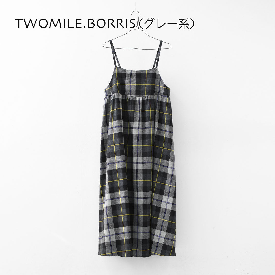 O'NEIL OF DUBLIN [オニールオブダブリン] CAMISOLE DRESS [734] キャミソールドレス・キャミソールワンピース・フレアギャザー・タータンチェック・レイヤード・LADY'S [2025AW]