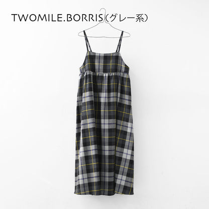 O'NEIL OF DUBLIN [オニールオブダブリン] CAMISOLE DRESS [734] キャミソールドレス・キャミソールワンピース・フレアギャザー・タータンチェック・レイヤード・LADY'S [2025AW]