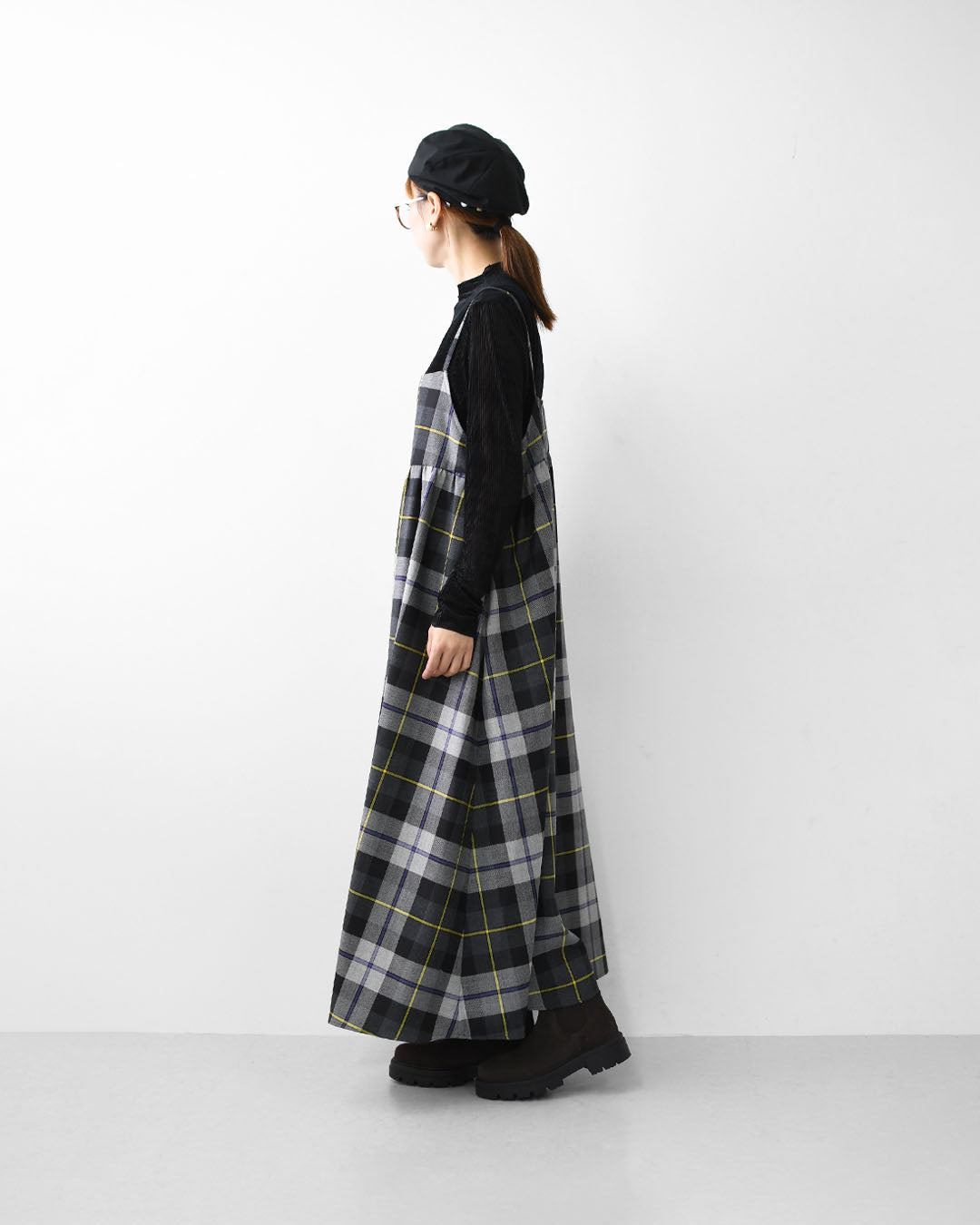 O'NEIL OF DUBLIN [オニールオブダブリン] CAMISOLE DRESS [734] キャミソールドレス・キャミソールワンピース・フレアギャザー・タータンチェック・レイヤード・LADY'S [2025AW]