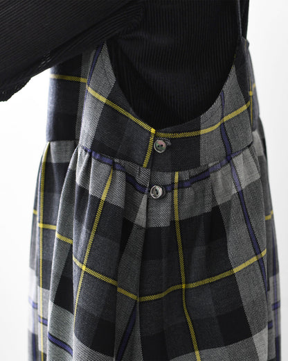 O'NEIL OF DUBLIN [オニールオブダブリン] CAMISOLE DRESS [734] キャミソールドレス・キャミソールワンピース・フレアギャザー・タータンチェック・レイヤード・LADY'S [2025AW]