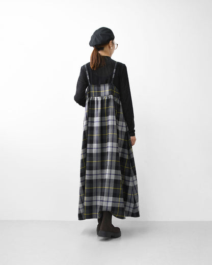 O'NEIL OF DUBLIN [オニールオブダブリン] CAMISOLE DRESS [734] キャミソールドレス・キャミソールワンピース・フレアギャザー・タータンチェック・レイヤード・LADY'S [2025AW]