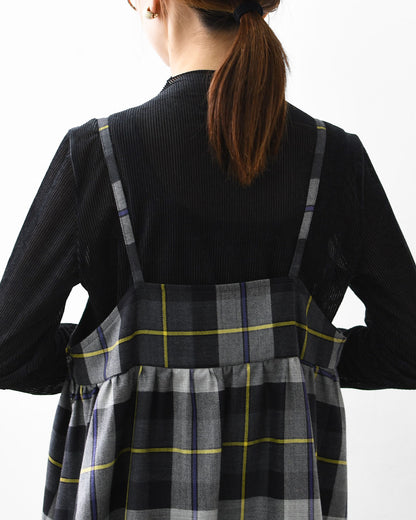 O'NEIL OF DUBLIN [オニールオブダブリン] CAMISOLE DRESS [734] キャミソールドレス・キャミソールワンピース・フレアギャザー・タータンチェック・レイヤード・LADY'S [2025AW]