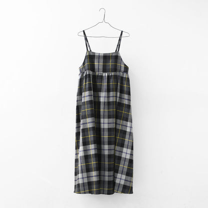 O'NEIL OF DUBLIN [オニールオブダブリン] CAMISOLE DRESS [734] キャミソールドレス・キャミソールワンピース・フレアギャザー・タータンチェック・レイヤード・LADY'S [2025AW]