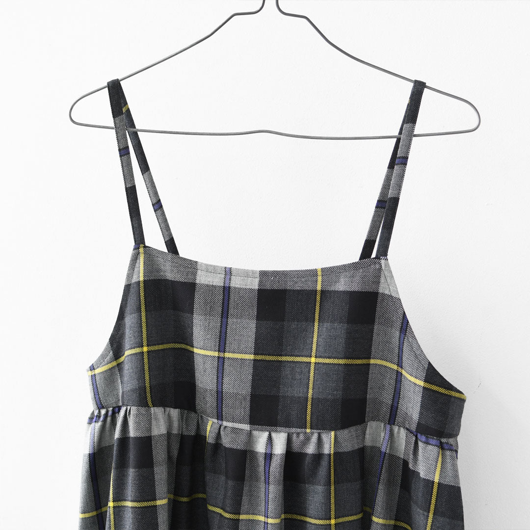 O'NEIL OF DUBLIN [オニールオブダブリン] CAMISOLE DRESS [734] キャミソールドレス・キャミソールワンピース・フレアギャザー・タータンチェック・レイヤード・LADY'S [2025AW]