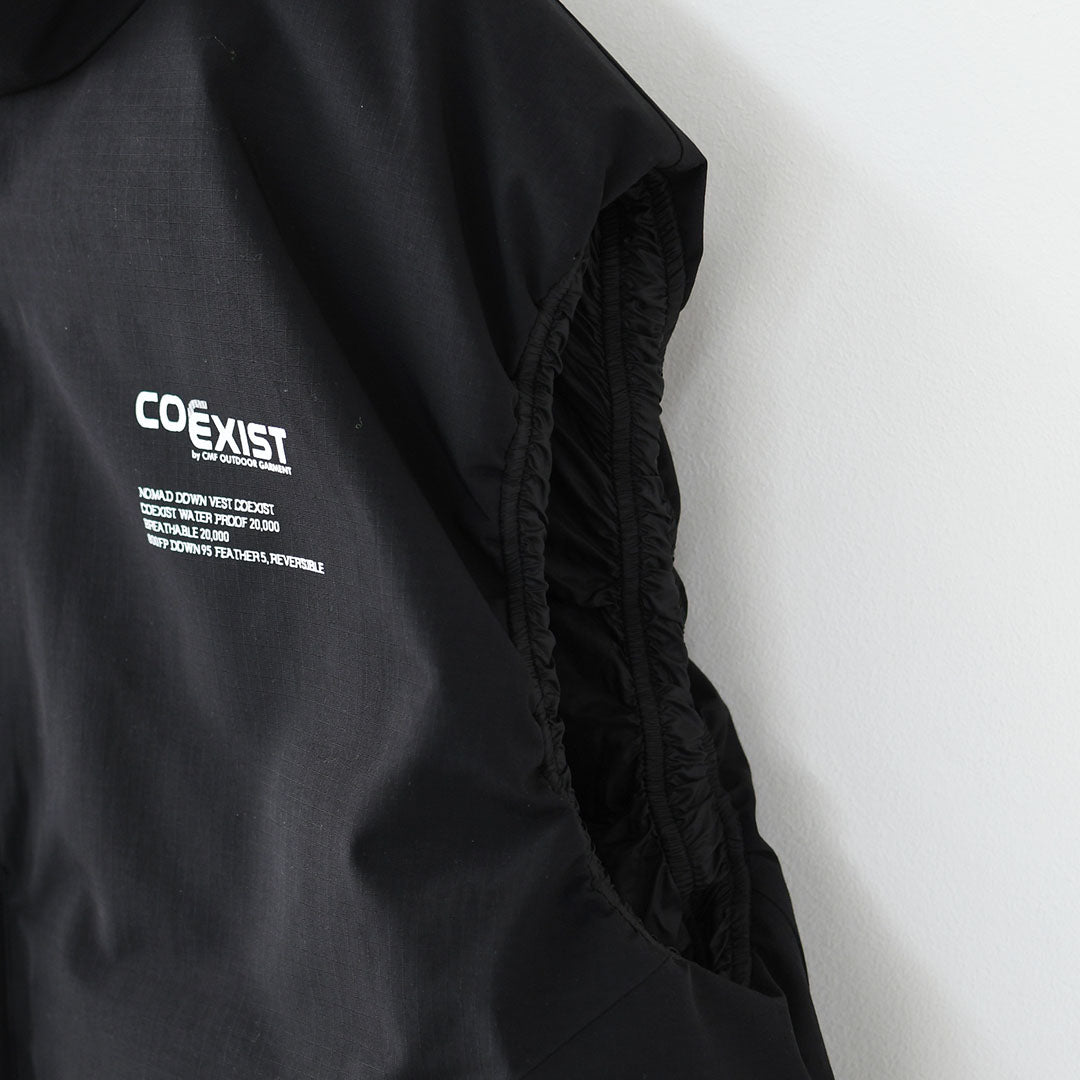 CMF OUTDOOR GARMENT [コムフィアウトドアガーメント] NOMAD DOWN VEST COEXIST [CMF2601-V01] ノマドダウンベストコエジスト・ダウンベスト・ベスト・アウトドア・キャンプ・MEN'S / LADY'S [2026SS]
