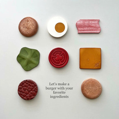 SIM's Leather works Spirit [シムズレザーワークススピリット] LEATHER BURGER [S0001] レザーバーガー (フレッシュバーガー／ベーコンエッグ) ハンバーガー・キーホルダー・MEN'S/LADY'S [2025SS]