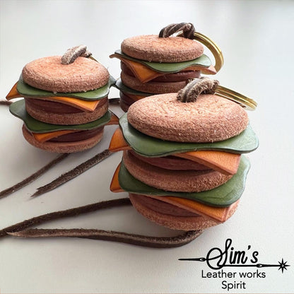 SIM's Leather works Spirit [シムズレザーワークススピリット] LEATHER BURGER -Big Burgerr- [S0002] レザーバーガー (ビッグバーガー) ハンバーガー・キーホルダー・MEN'S/LADY'S [2025SS]