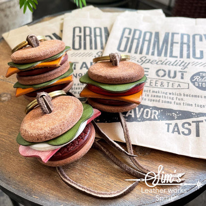 SIM's Leather works Spirit [シムズレザーワークススピリット] LEATHER BURGER -Big Burgerr- [S0002] レザーバーガー (ビッグバーガー) ハンバーガー・キーホルダー・MEN'S/LADY'S [2025SS]