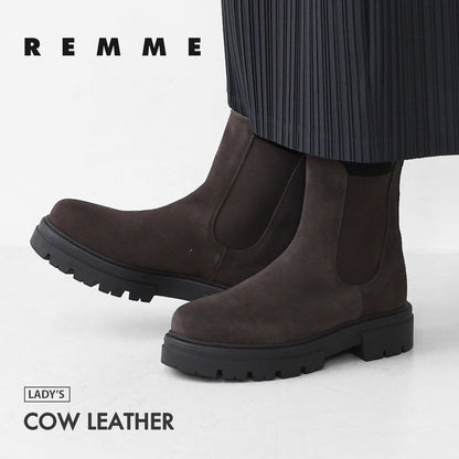 REMME [レメ] COW LEATHER スエードサイドゴア [ZH-1104] レディースブーツ・ブーツ・チェルシーブーツ・サイドゴアブーツ・LADY'S [2025AW]