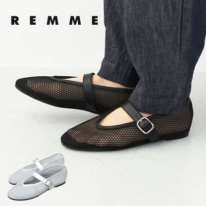 REMME [レメ] メッシュパンプス [ZH-25S042] バレエシューズ・レザー・メッシュ素材・パンプス・フラットシューズ・スペイン発・LADY'S [2026SS]