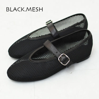 REMME [レメ] メッシュパンプス [ZH-25S042] バレエシューズ・レザー・メッシュ素材・パンプス・フラットシューズ・スペイン発・LADY'S [2026SS]