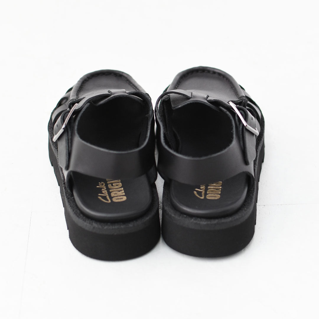 Clarks [クラークス正規販売店] Meare Buckle. [26181022] メアバックル・サンダル・ブラックレザー・レディースサンダル・ソフトフットベッド・バックルデザイン・カジュアル・LADY'S [2026SS]