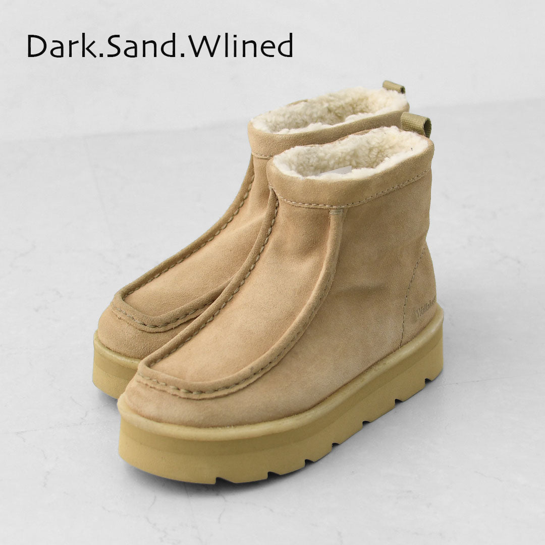 Clarks [クラークス正規販売店] Meare Rooey [26182505/26182839] メアルーイ・ダークサンドラインド・ブラックスエードラインド・レディースブーツ・ショートブーツ・プルオンブーツ・スエード・カジュアル・LADY'S [2025AW]