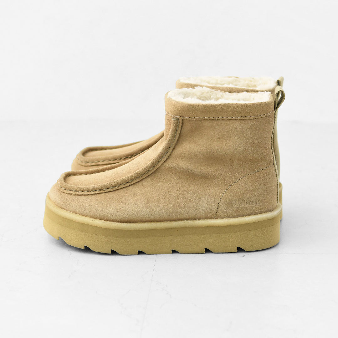 Clarks [クラークス正規販売店] Meare Rooey [26182505/26182839] メアルーイ・ダークサンドラインド・ブラックスエードラインド・レディースブーツ・ショートブーツ・プルオンブーツ・スエード・カジュアル・LADY'S [2025AW]